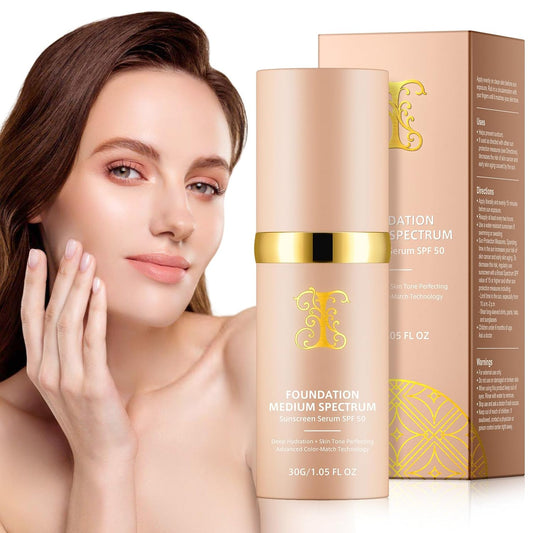 Transformative Colour Changing Foundation - 4-in-1 Medium Full Coverage with SPF 50+, Hydrating & Longwearing for Active Lifestyles